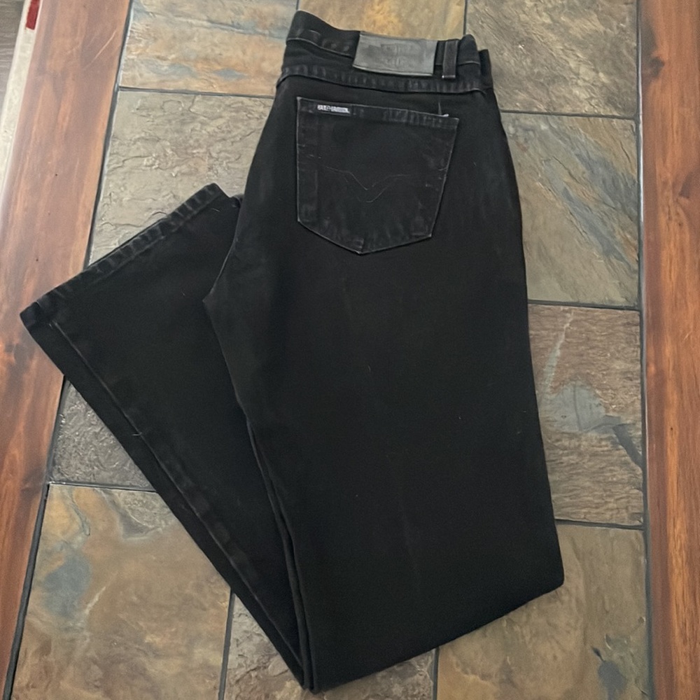 Harley-Davidson Black 5 pocket Boot cut Jeans- size 12 Long